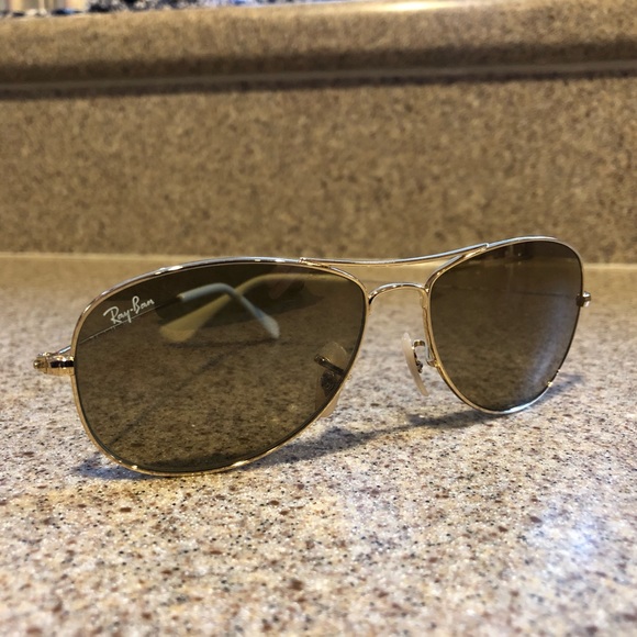 Gold framed Kids Aviator Ray Bans main image 10